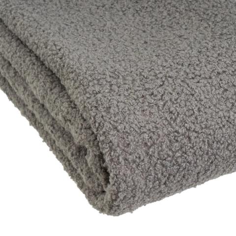 Manta sherpa-polar Bouclé gris — detalle