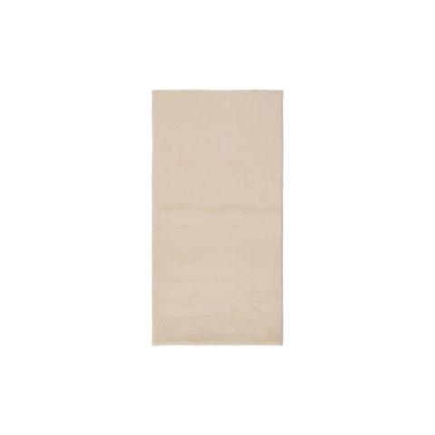 Alfombra lisa beige de poliéster — vista completa