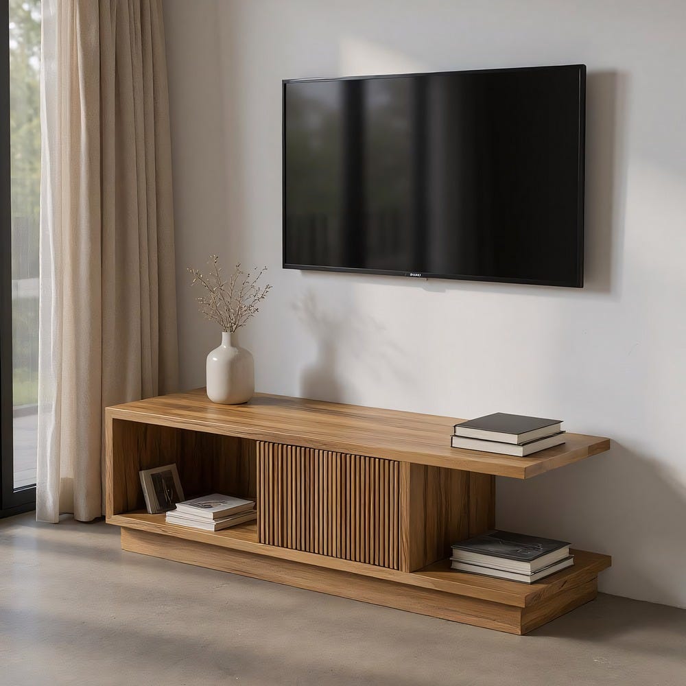 Mueble de TV Bellamonte de teca reciclada