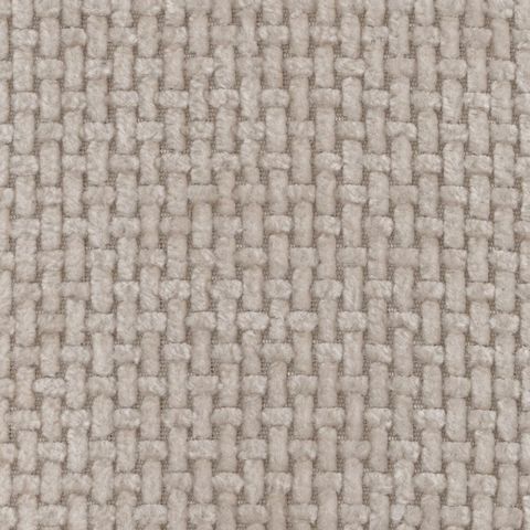 Detalle de la trama del tejido del puf beige