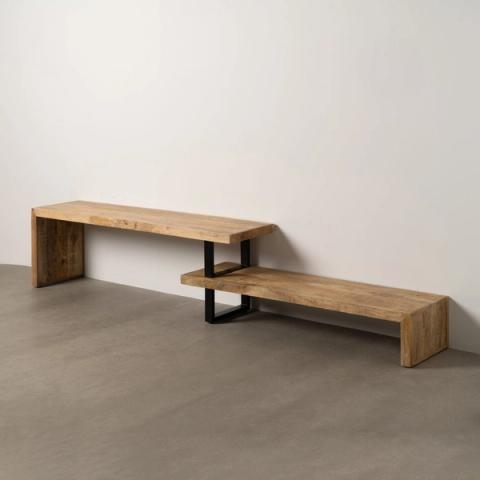 Mueble de TV modular de mango y hierro