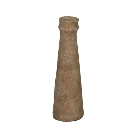 Jarrón cónico beige de cerámica