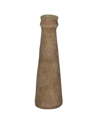Jarrón cónico beige de cerámica