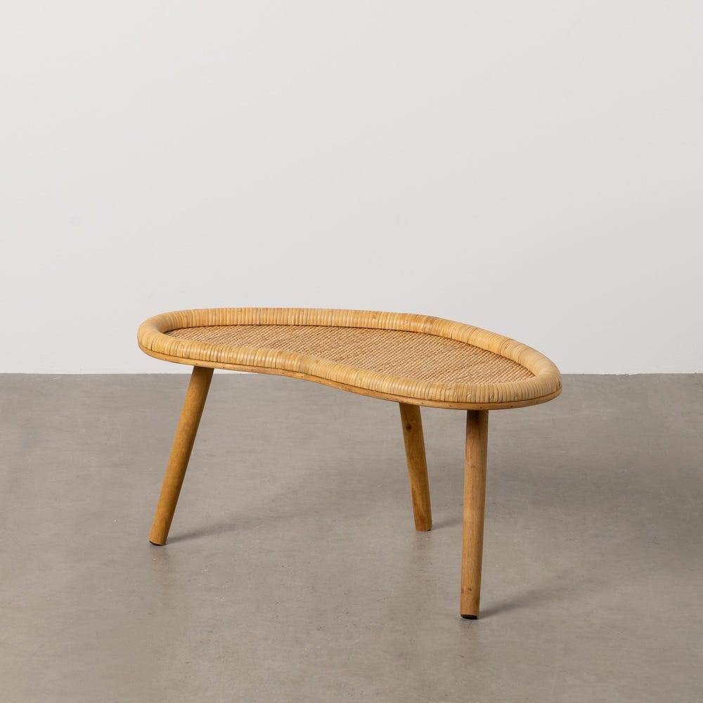 Mesa de centro alargada de ratán