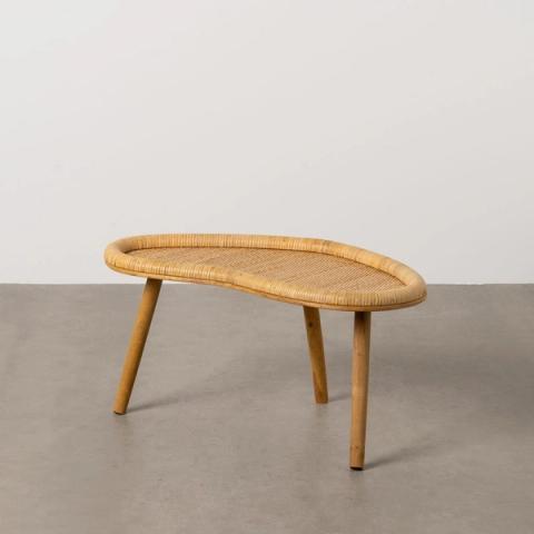 Mesa de centro alargada de ratán