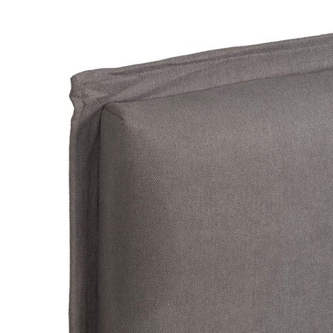 Cabecero taupe desenfundable, detalle del remate