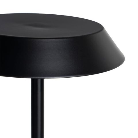 Lámpara de mesa LED táctil negra — detalle