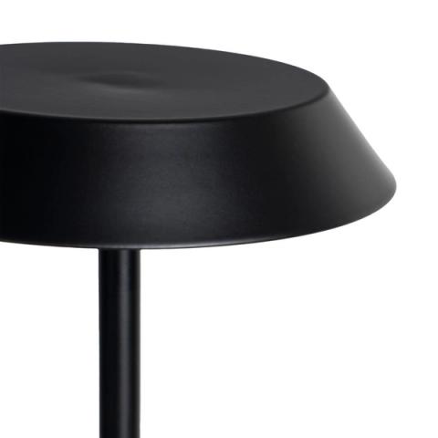 Lámpara de mesa LED táctil negra — detalle