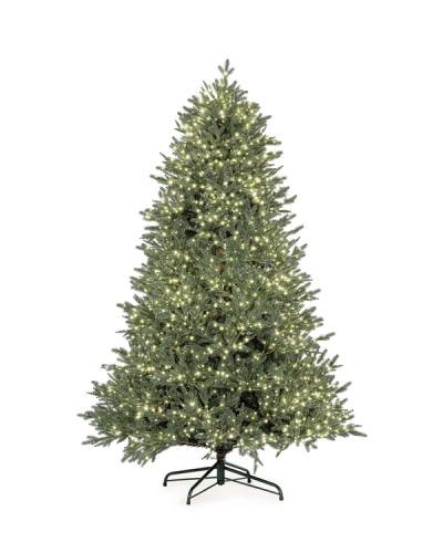 Árbol de Navidad verde Berkshire Plus con luces, vista completa