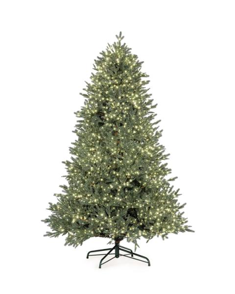 Árbol de Navidad verde Berkshire Plus con luces, vista completa