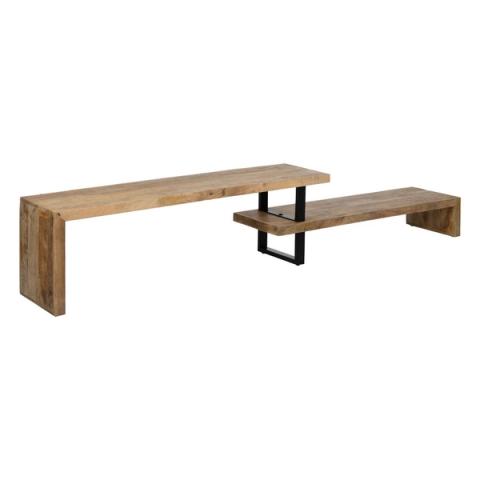 Mueble de TV modular de mango y hierro, vista general