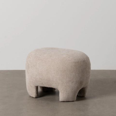 Puf beige de patas integradas