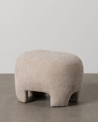 Puf beige de patas integradas
