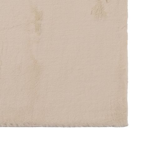 Alfombra lisa beige de poliéster — detalle