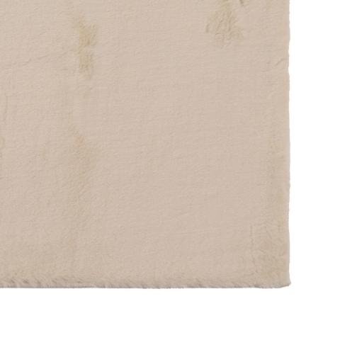 Alfombra lisa beige de poliéster — detalle