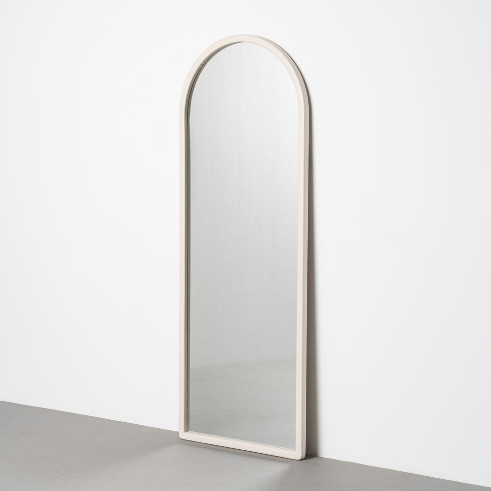 Espejo de arco blanco roto de paulonia