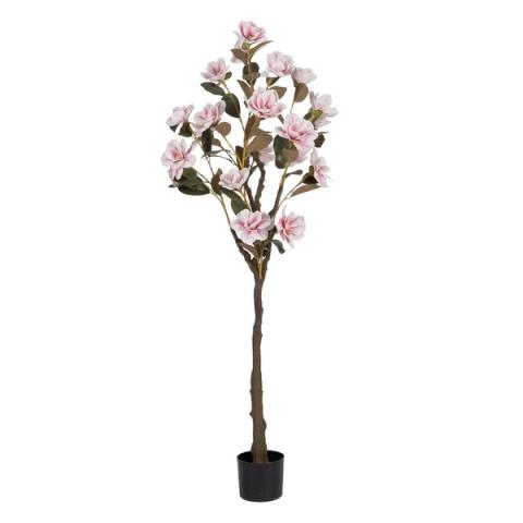 Magnolia artificial de flores rosas
