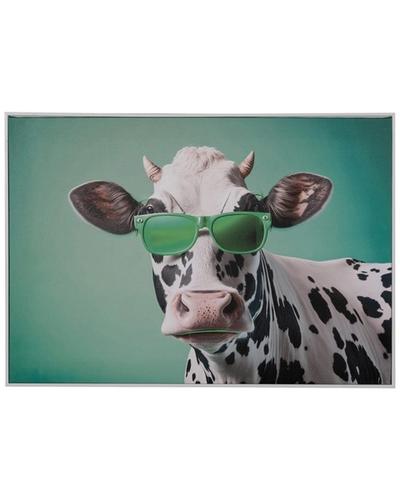 Cuadro de una vaca con gafas