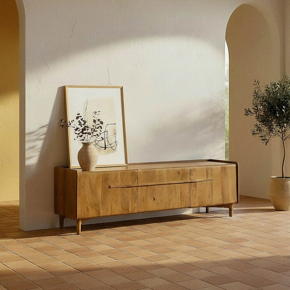 Mueble de TV Galt con puertas y cajón