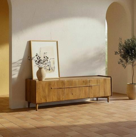Mueble de TV Galt con puertas y cajón
