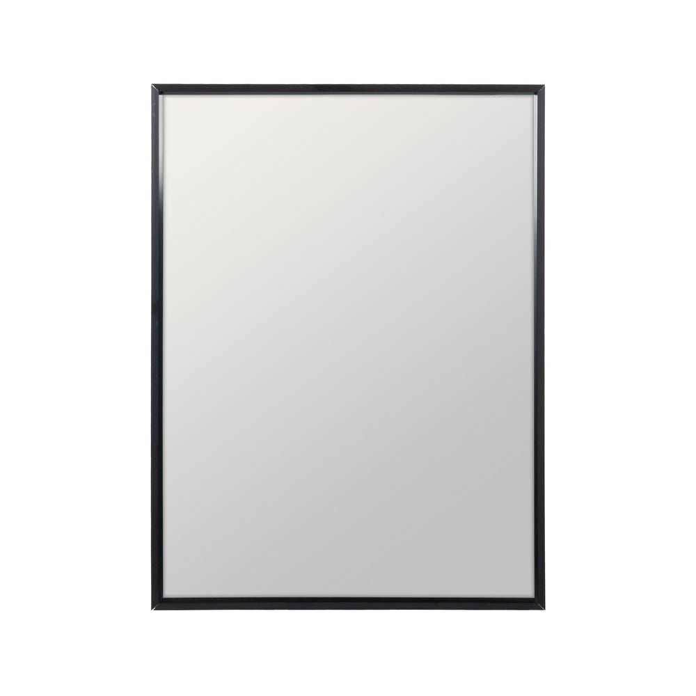 Espejo rectangular negro de aluminio