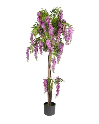 Glicinia artificial rosa de ramas colgantes