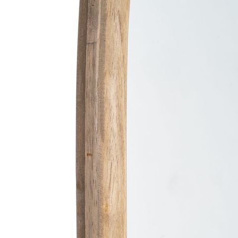 Detalle de la veta del marco de madera de caucho