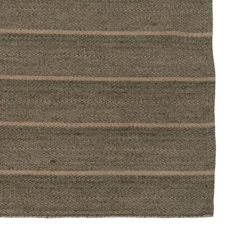 Alfombra natural y verde de yute y algodón — detalle