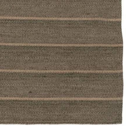 Alfombra natural y verde de yute y algodón — detalle