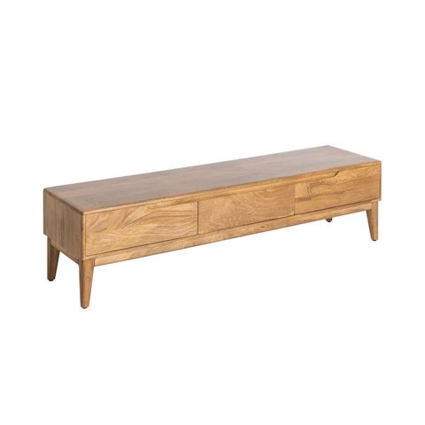Mueble de TV Galt de tres cajones, vista general