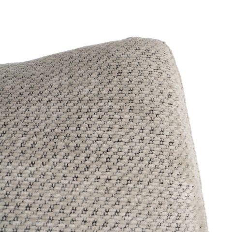 Detalle del tejido jaspeado crema del respaldo