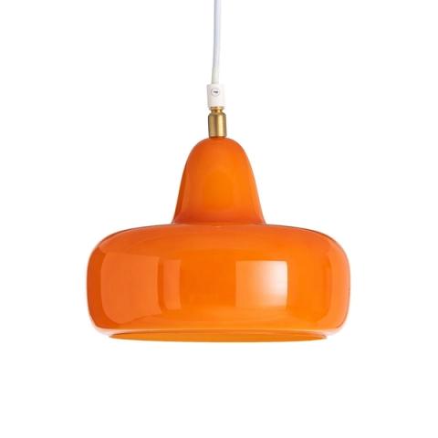 Lámpara de techo naranja de cristal — vista completa
