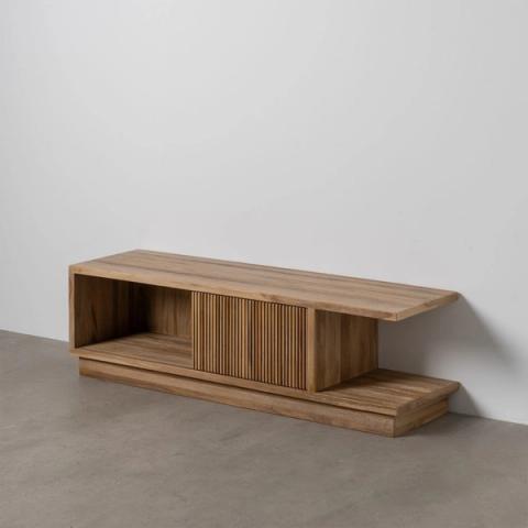 Mueble de TV Bellamonte de teca reciclada, vista general