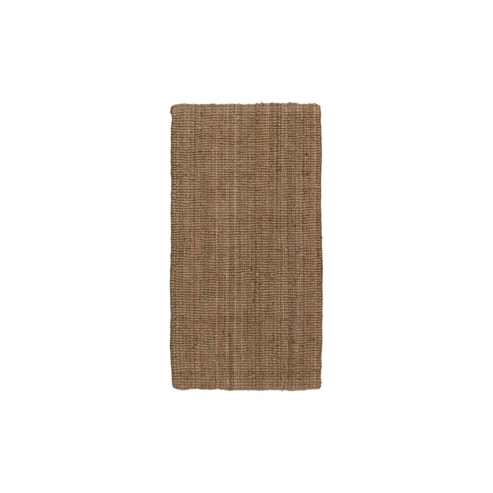Alfombra rectangular de yute natural — vista completa