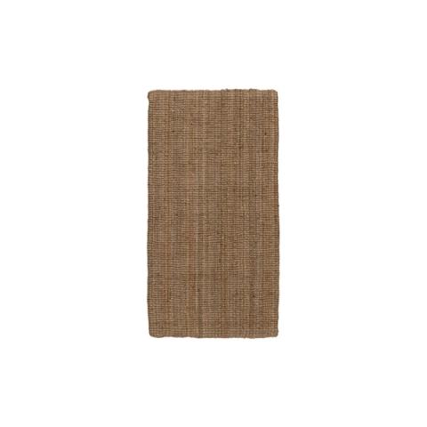 Alfombra rectangular de yute natural — vista completa