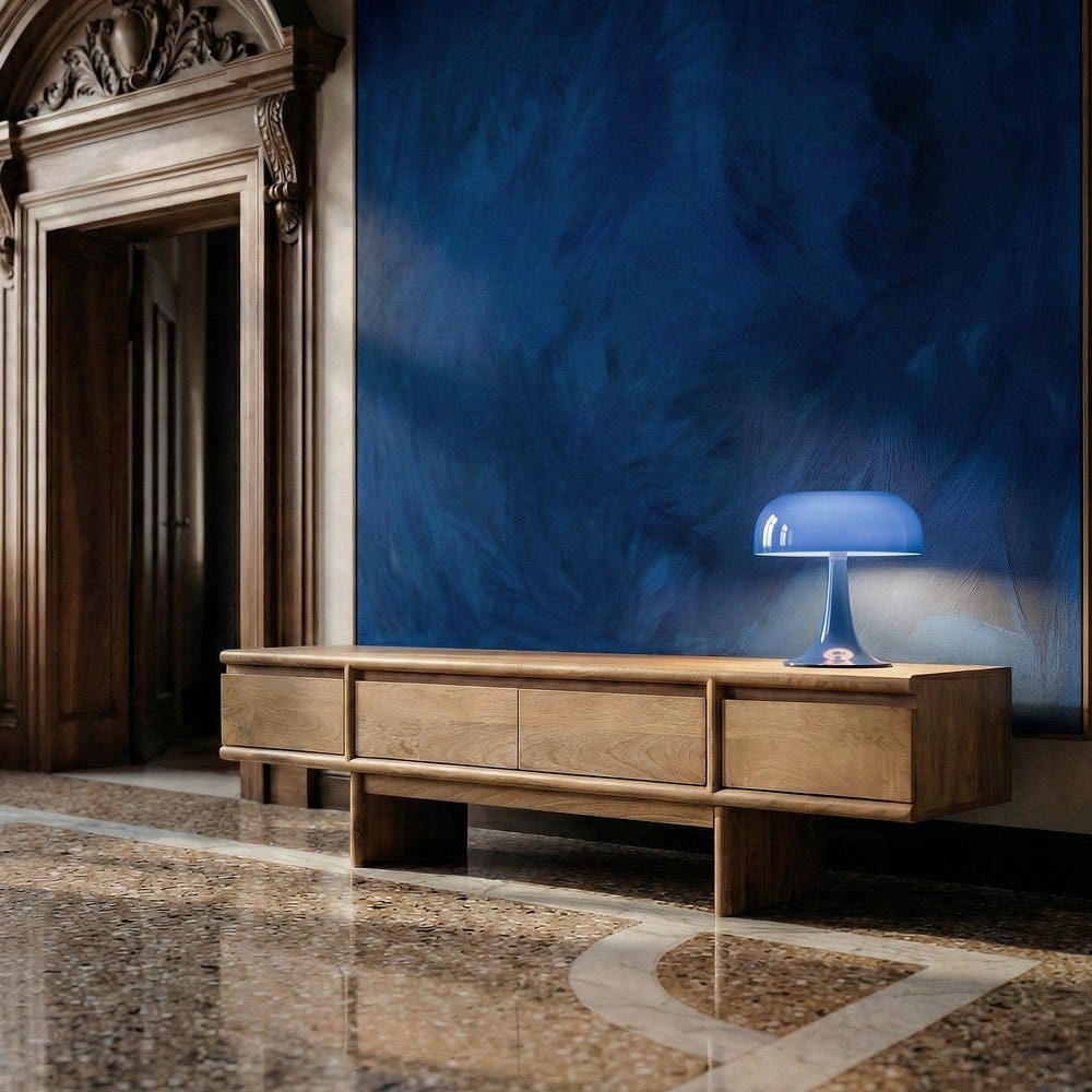 Mueble de TV de mango con cuatro cajones