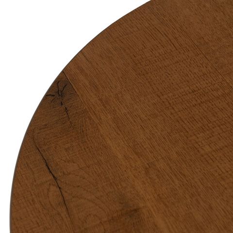 Mesa bistró en natural y negro, detalle del tablero