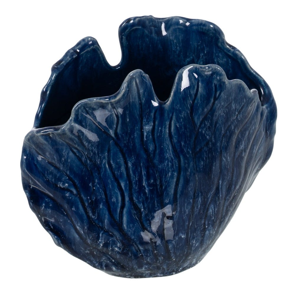 Jarrón azul de forma de coral