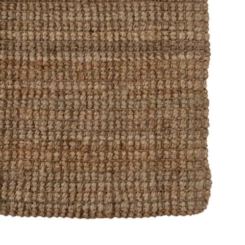 Alfombra rectangular de yute natural — detalle