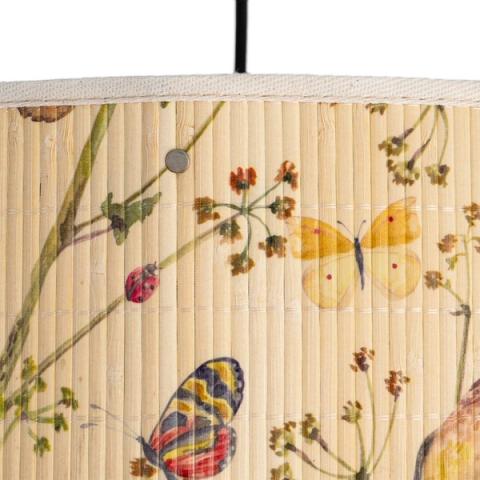 Lámpara de techo Pájaros de bambú — detalle