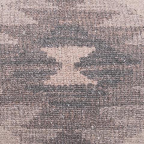 Cojín gris y rosa de rombo ancho — detalle