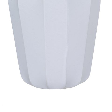 Lámpara de techo alargada de tejido blanco — detalle