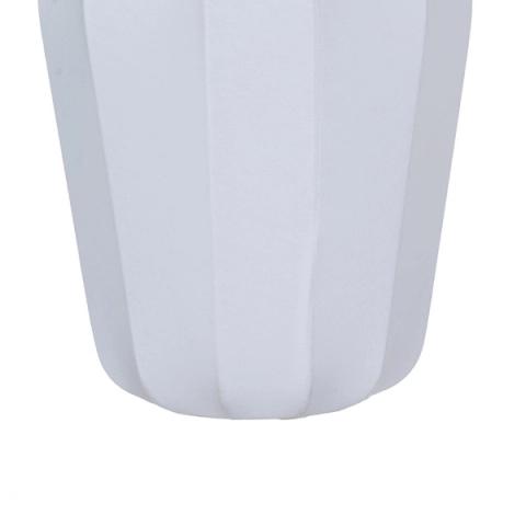 Lámpara de techo alargada de tejido blanco — detalle