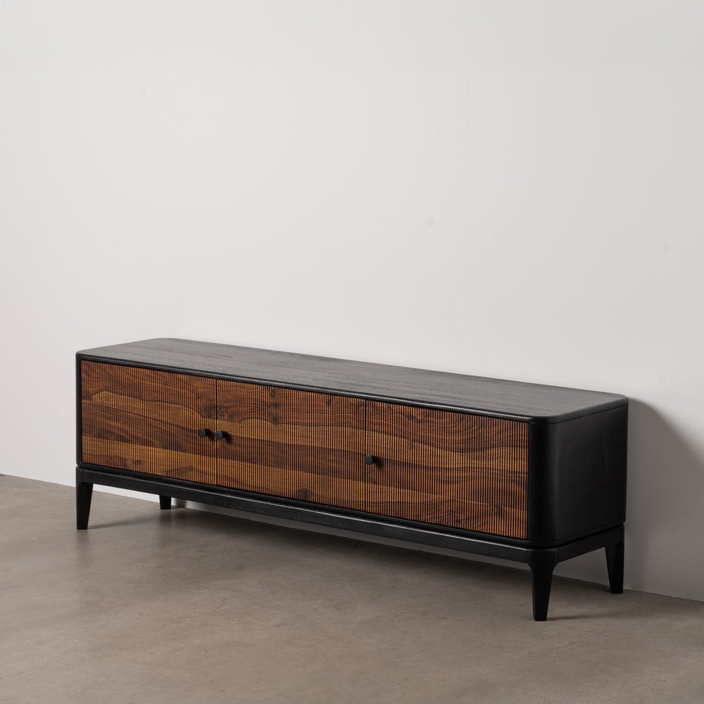 Mueble de TV en marrón y negro