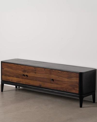 Mueble de TV en marrón y negro