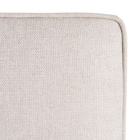 Cabecero beige de dos paneles, detalle del remate