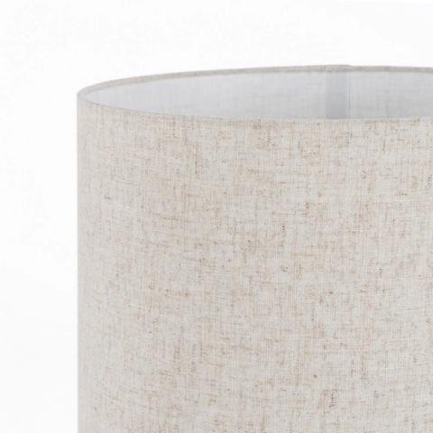 Lámpara de pie beige de resina con formas apiladas — detalle