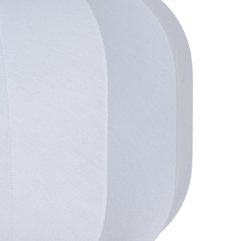 Lámpara de techo blanca de tejido con gajos — detalle