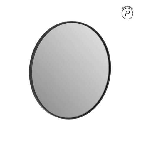 Espejo circular gris de hierro
