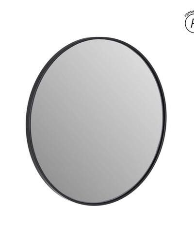Espejo circular gris de hierro